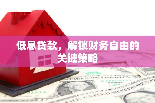 朴子低息贷款，解锁财务自由的关键策略
