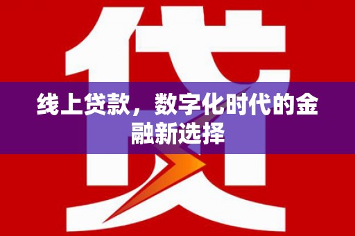 朴子线上贷款，数字化时代的金融新选择