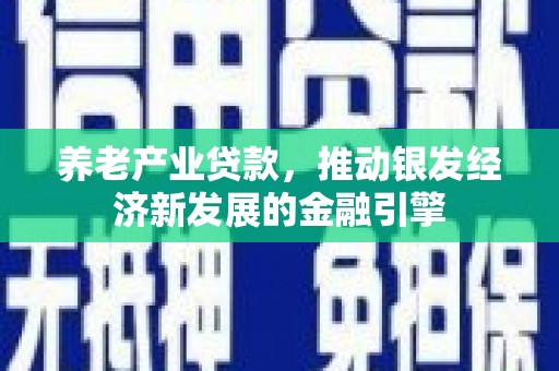 朴子养老产业贷款，推动银发经济新发展的金融引擎